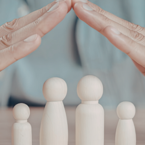 Family at home protected by income protection insurance UK